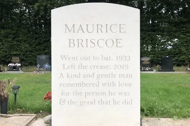 Headstone in aurisina limestone