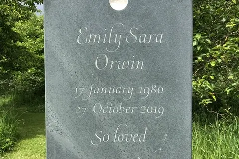 green slate bespoke gravestone