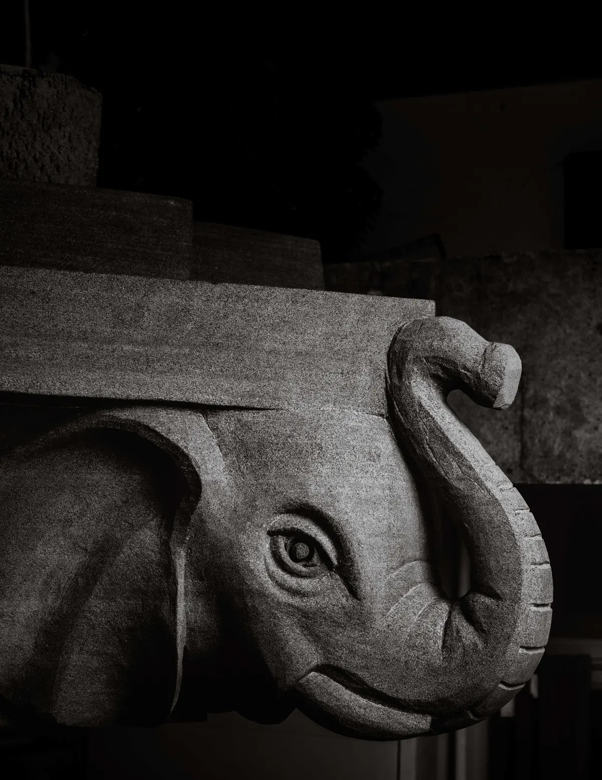 New College gargoyle elephant