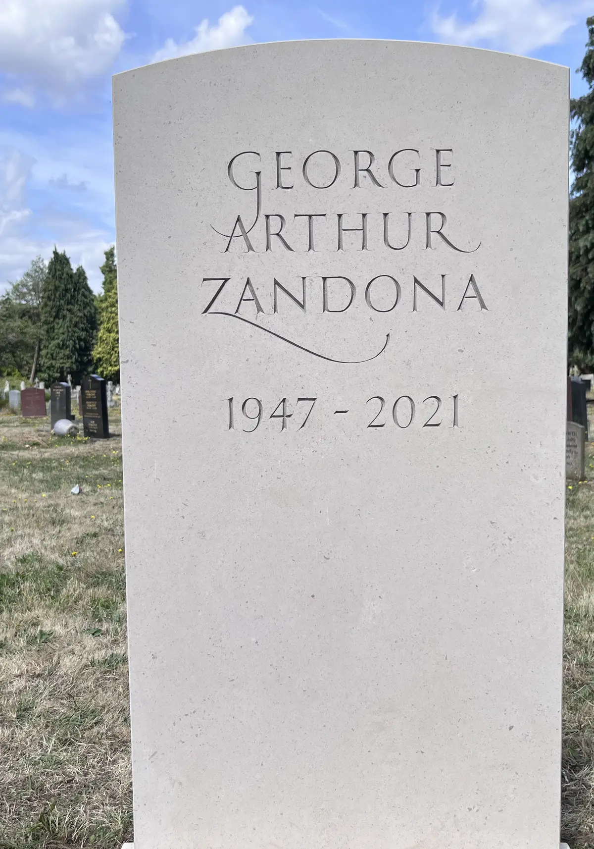 simple modern headstone