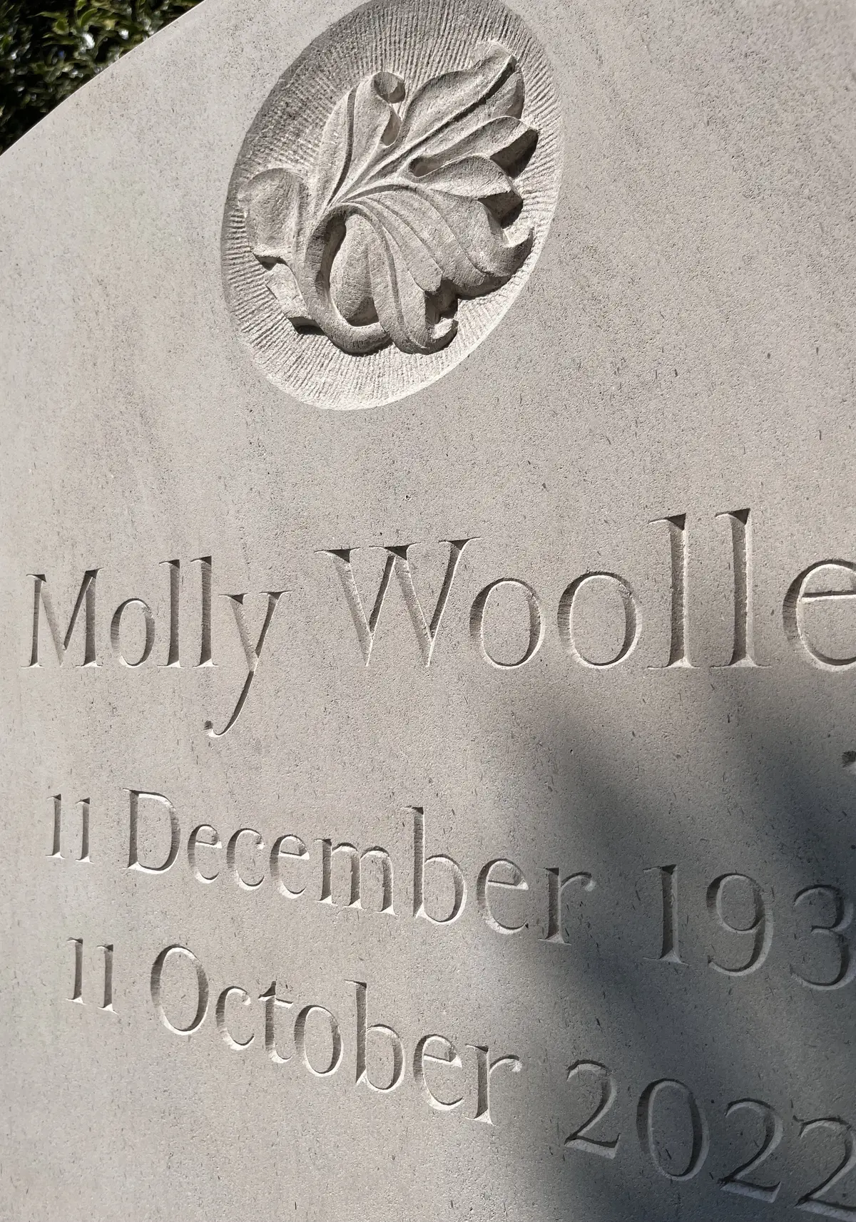 detail from contemporary headstone