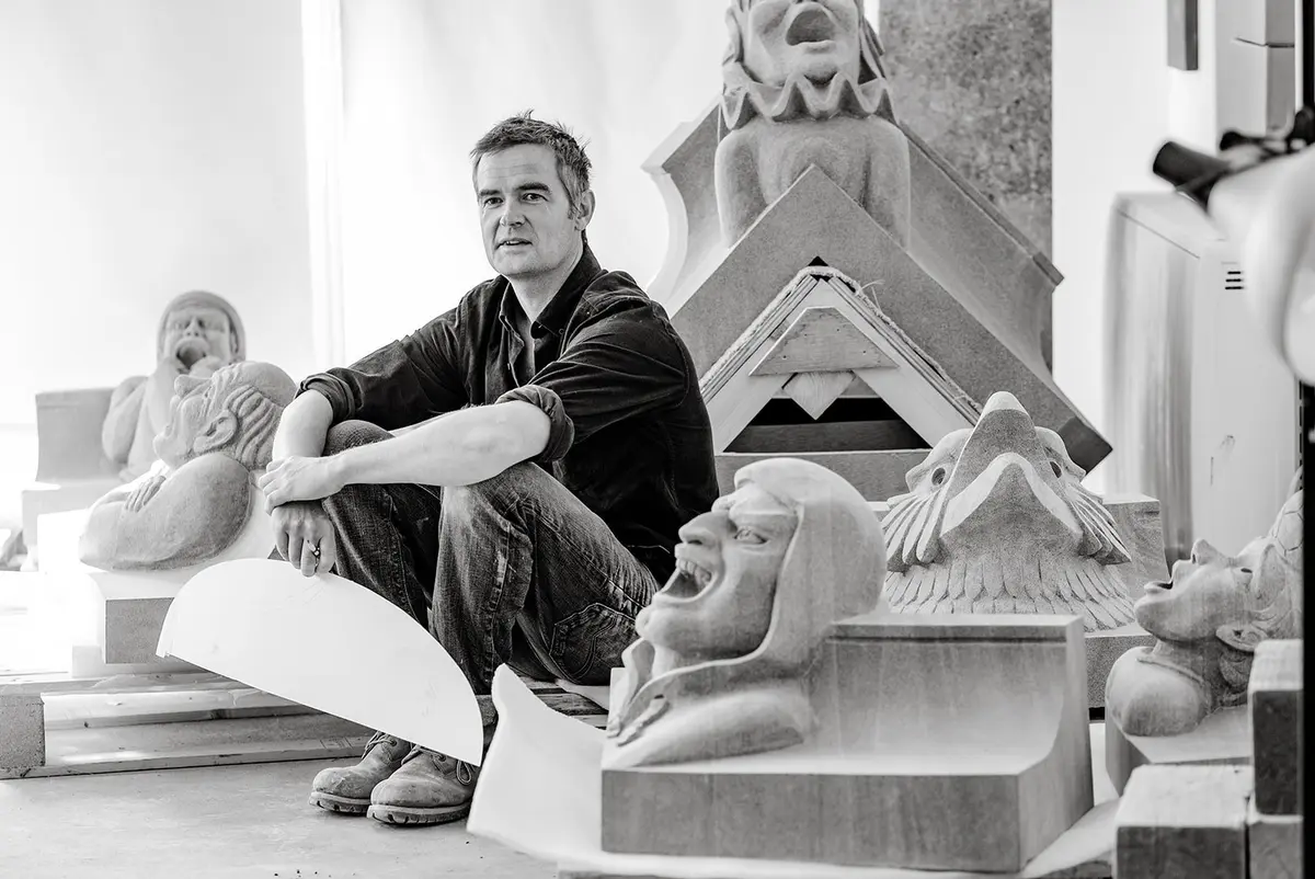 fergus wessel with gargoyles