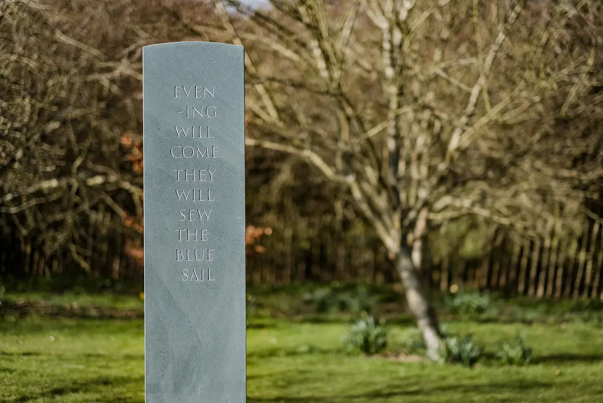 Green slate headstone