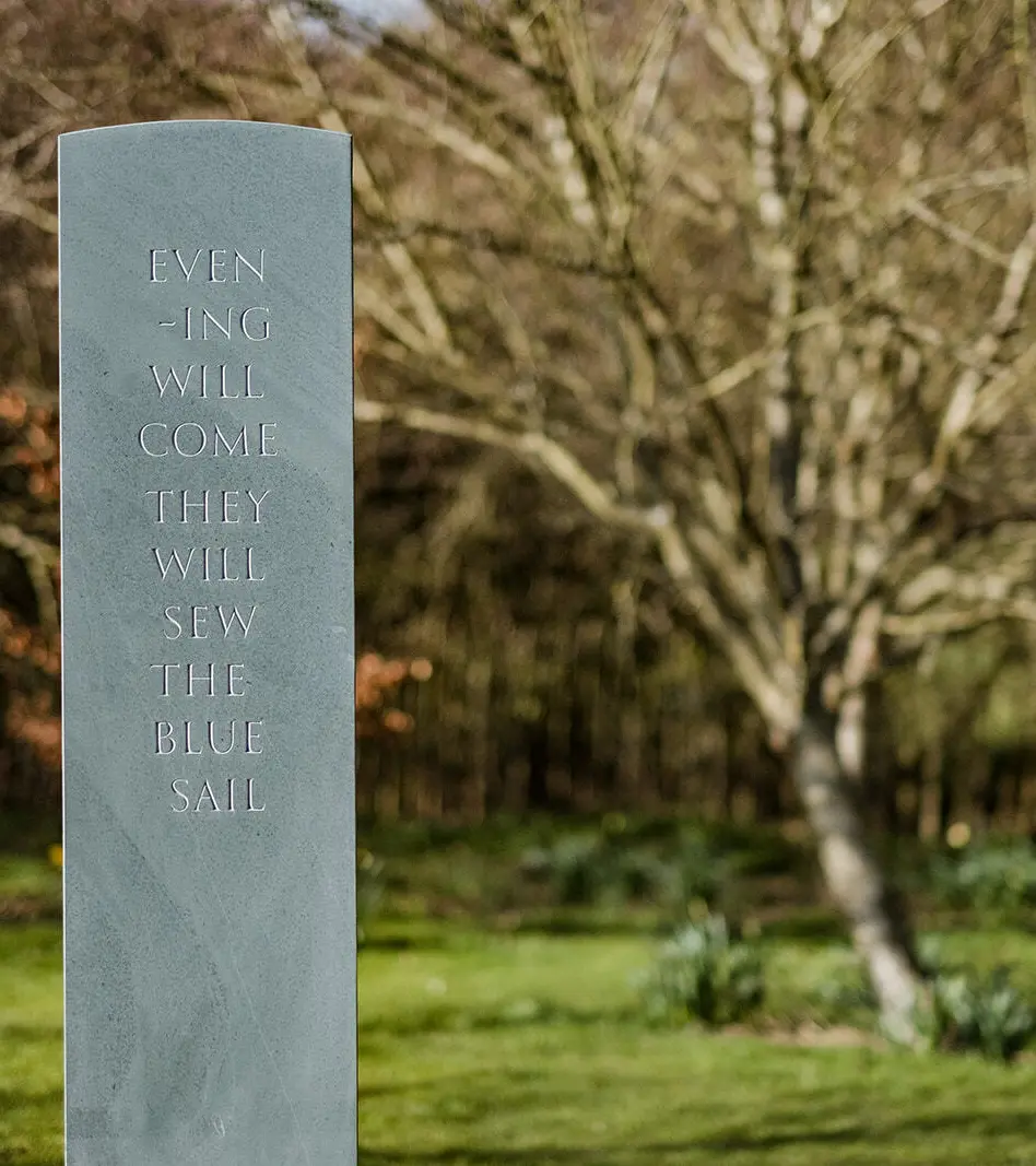 Green slate headstone