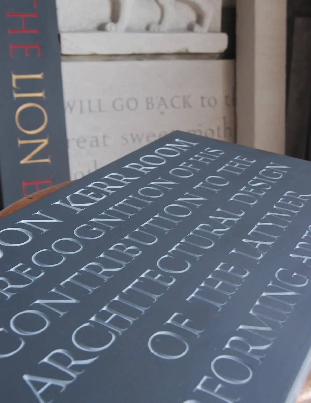 Commemorative plaque in workshop