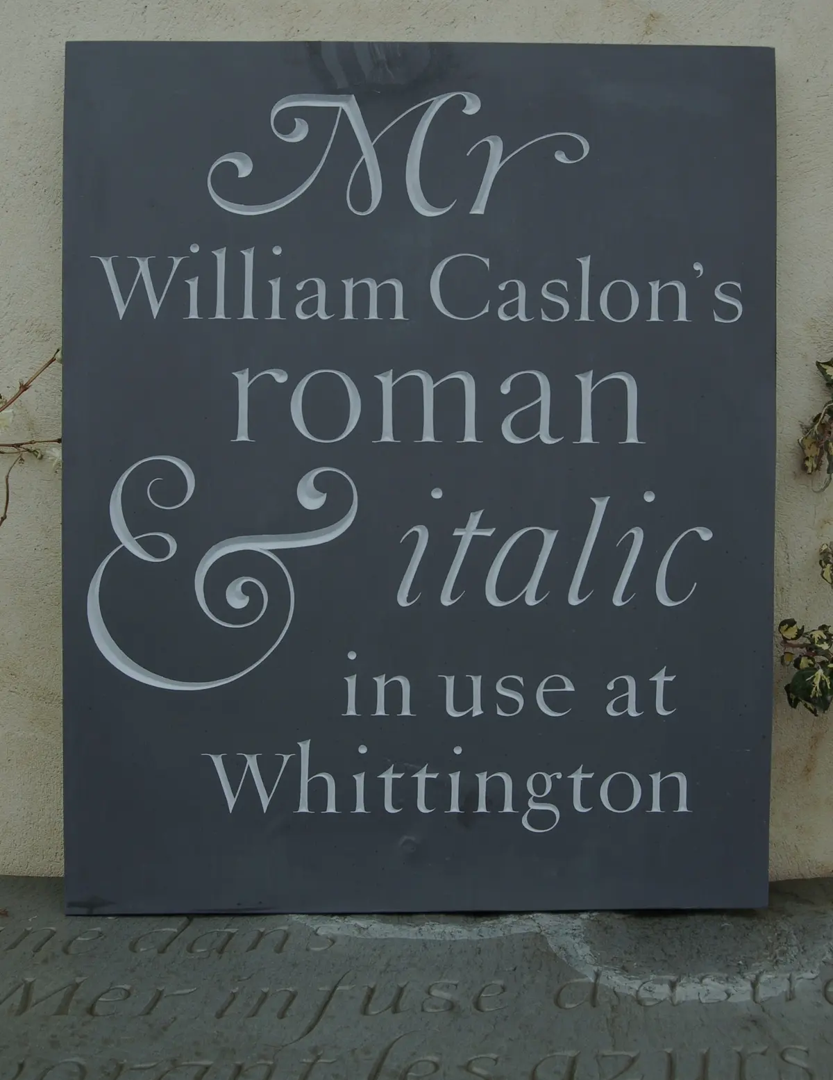 Bespoke slate memorial stone