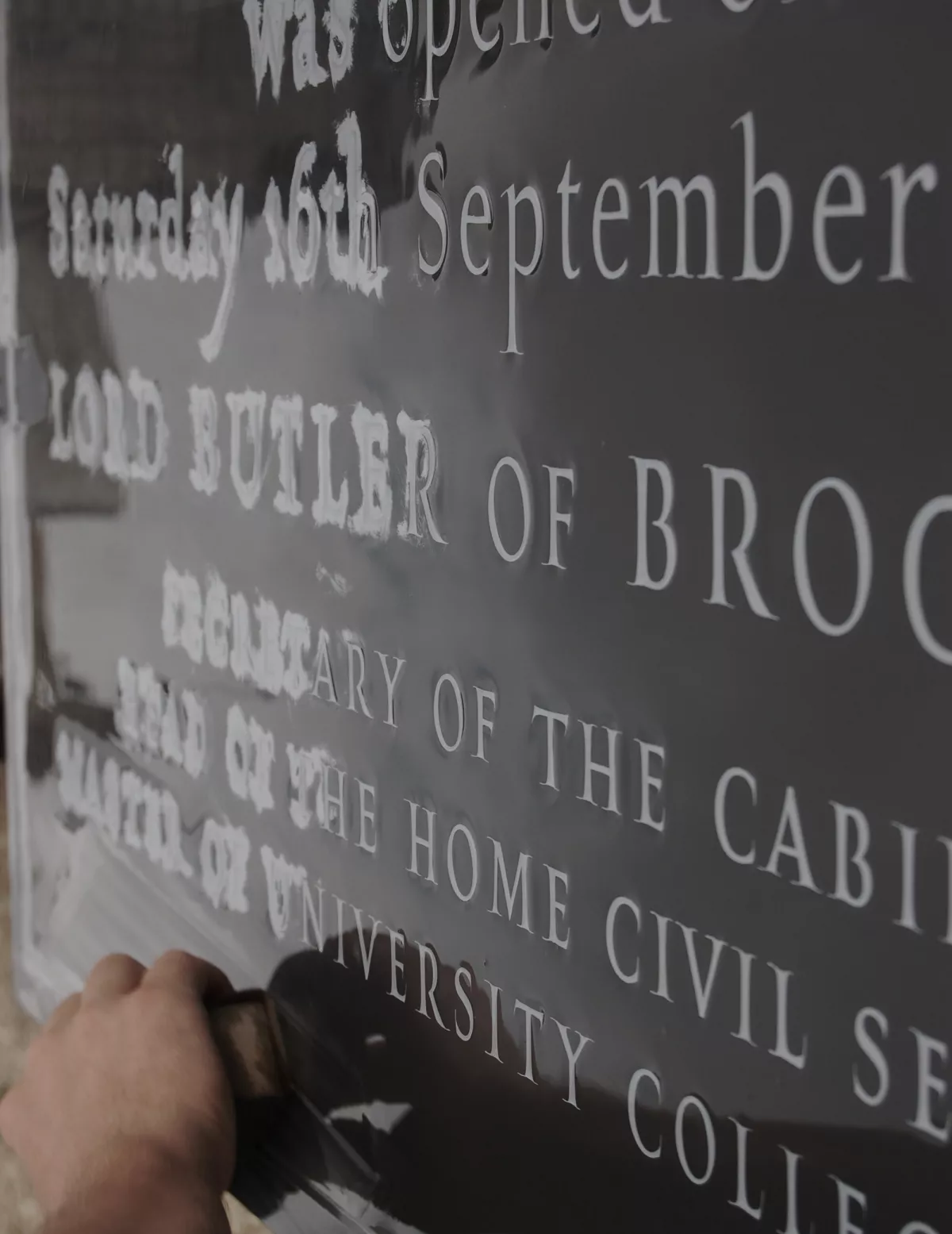 Opening plaque for school