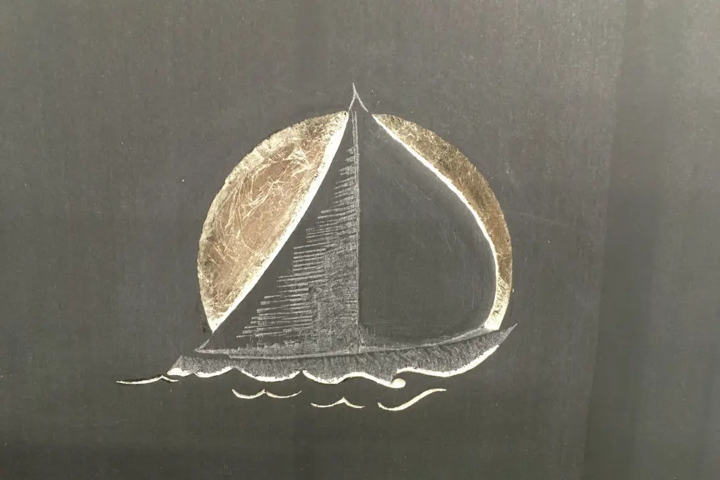 Slate Headstone symbol boat