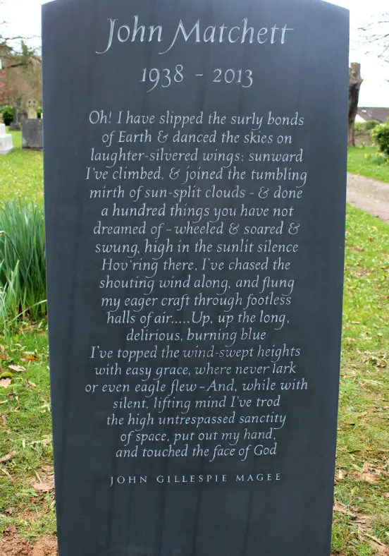 Poem headstone