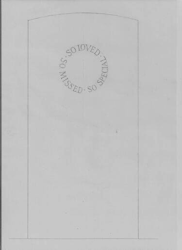 design for the back of a headstone