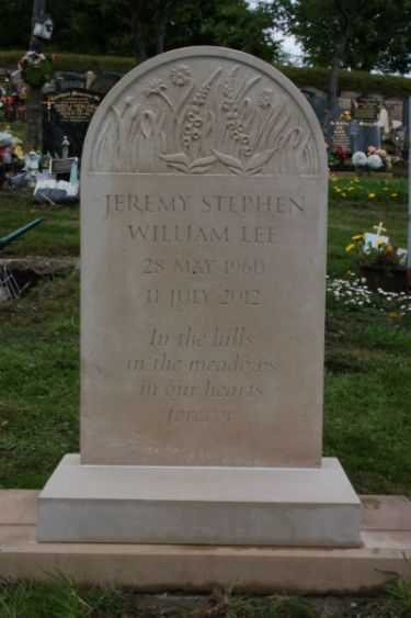 gravestone fixed with pins