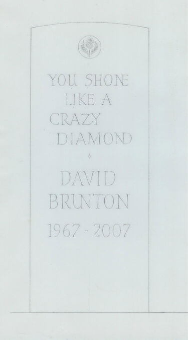 headstone design drawn out by hand