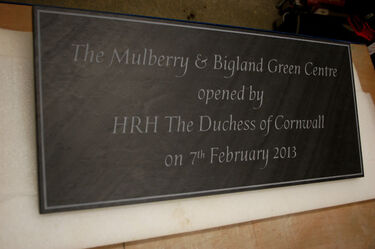 royal opening plaque