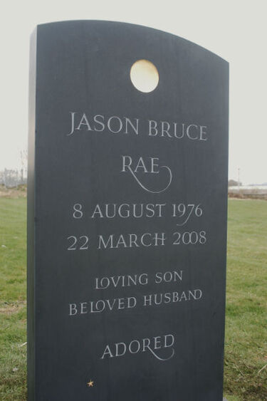 slate headstone for a musician