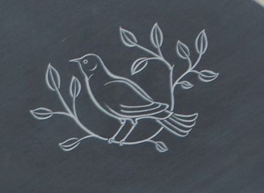 symbol gravestone of bird