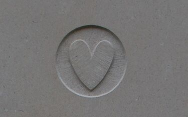heart on a headstone