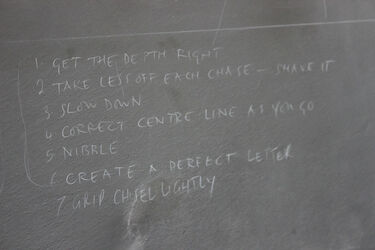 advice on letter carving