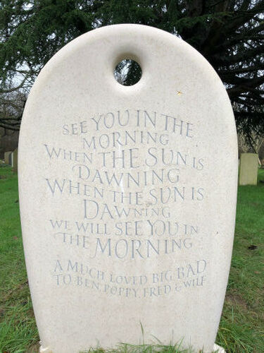 Headstone in aurisina limestone