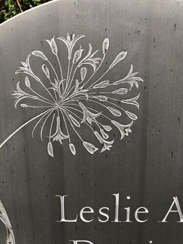 Bespoke slate headstone