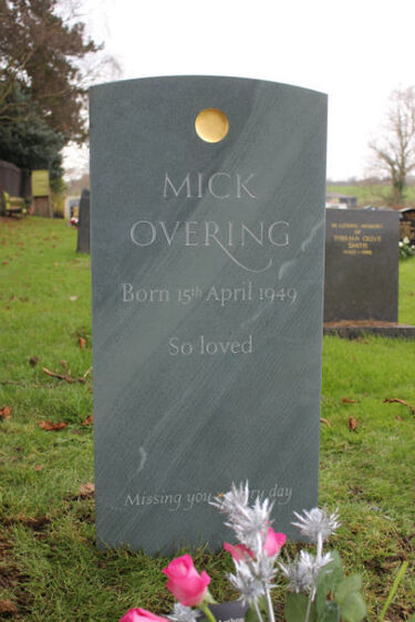Green Slate headstone with sun disc