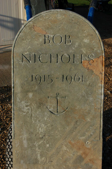 Unusual headstone in hornton stone