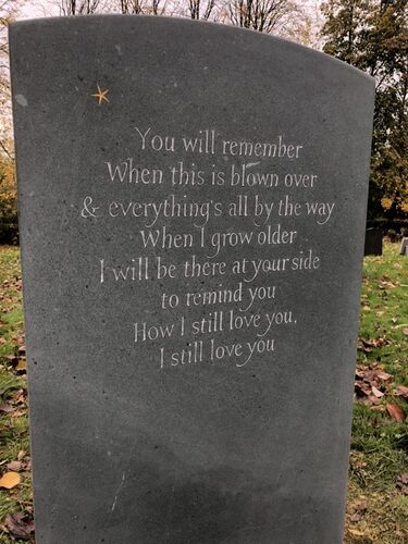 Slate headstone wording epitaph