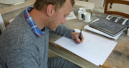 drawing letters on paper