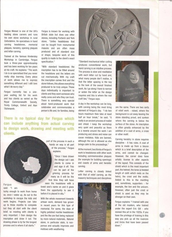Article In Funeral Director Monthly2
