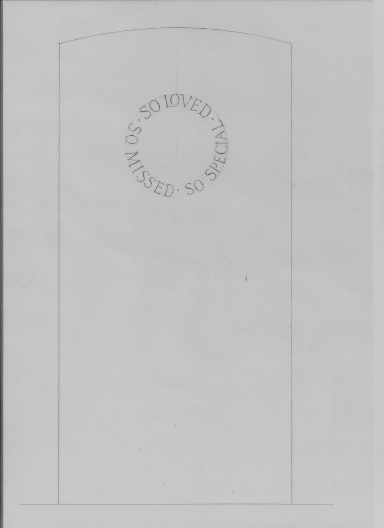 design for the back of a headstone