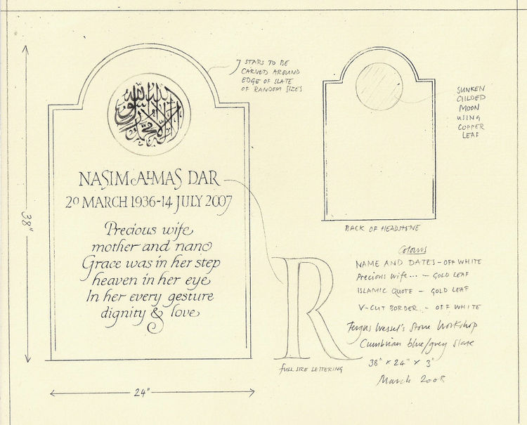 design for a gravestone