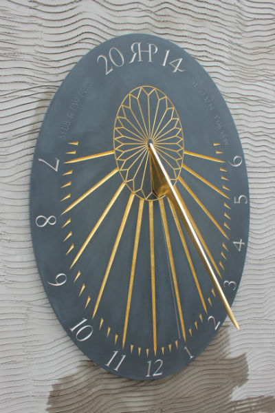 sundial in slate