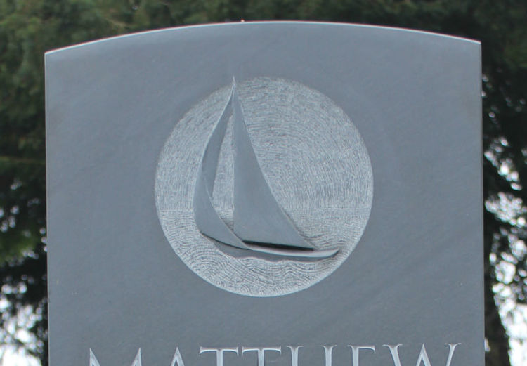 boat symbol on headstone