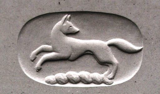 fox symbol on gravestone