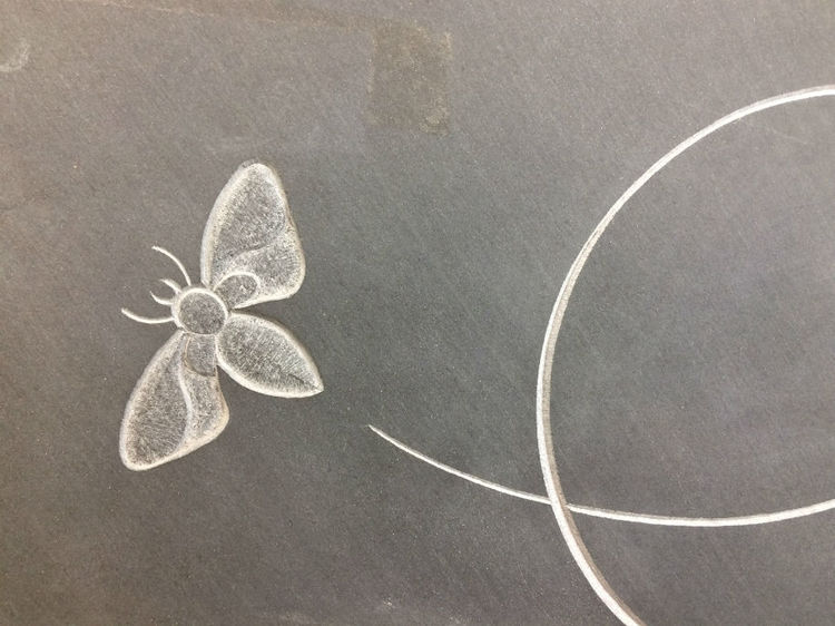 butterfly on headstone