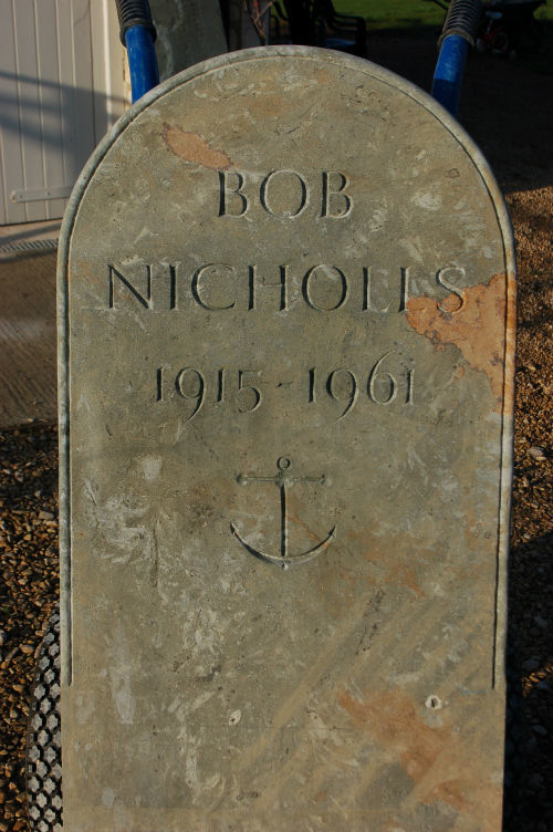 Unusual headstone in hornton stone