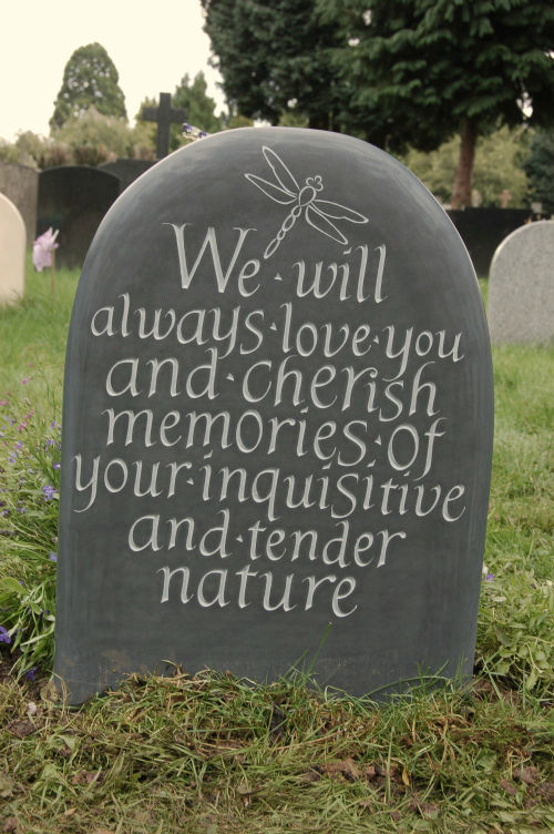 Headstone unique for a child