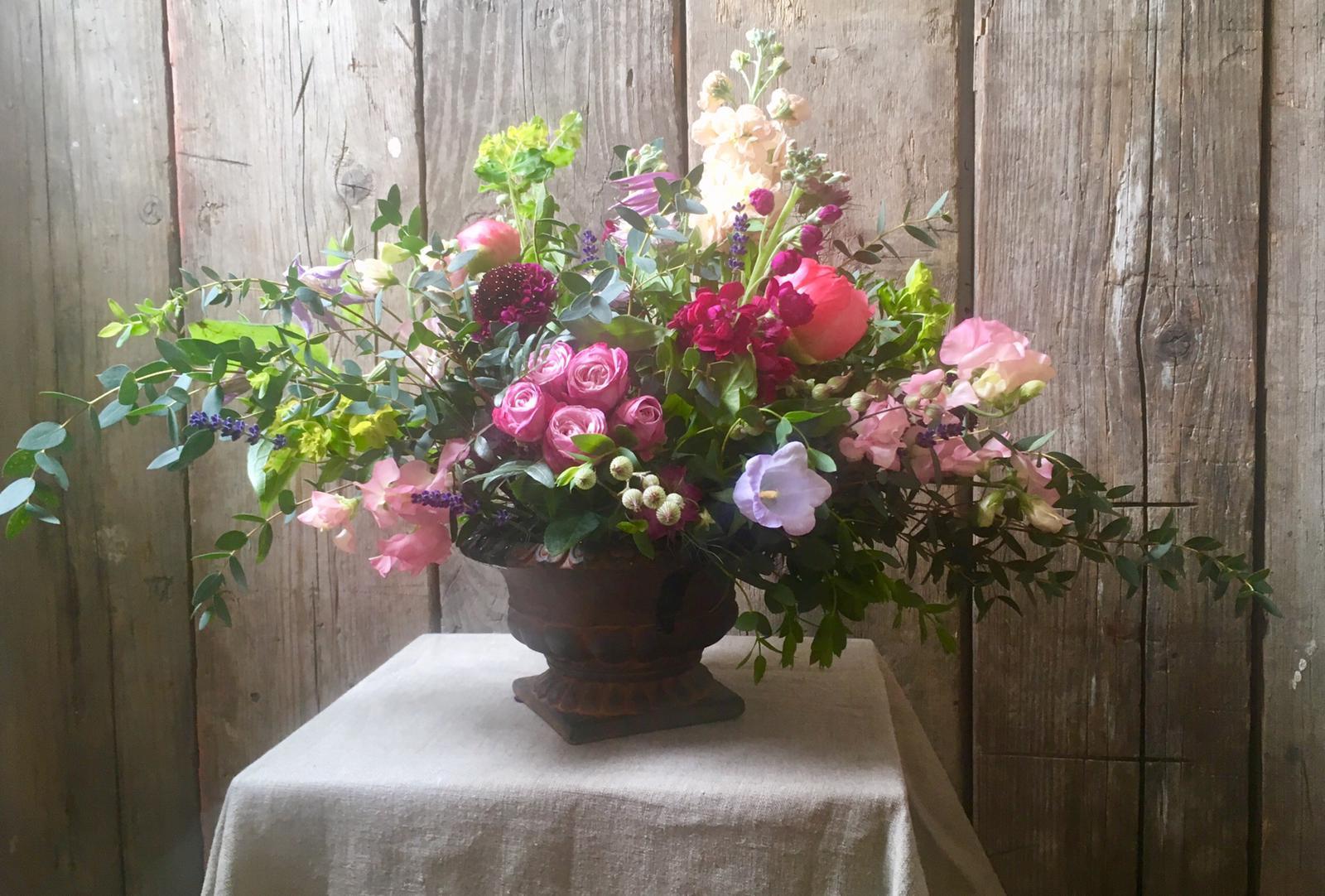 table flower arrangement for funerals