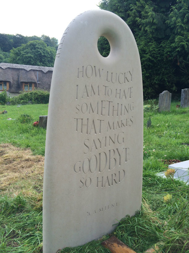 What do you put on a mother's or wife's headstone?… Stoneletters