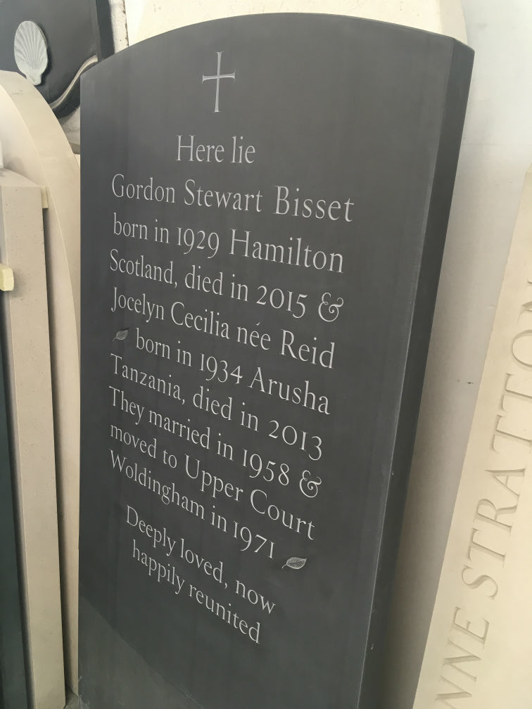 unique headstone in slate
