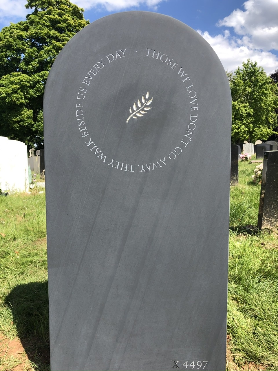 headstone wording in circle